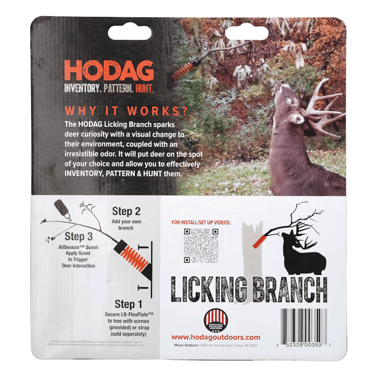 HODAG LICKING BRANCH SYSTEM TAN PACK BACK VIEW