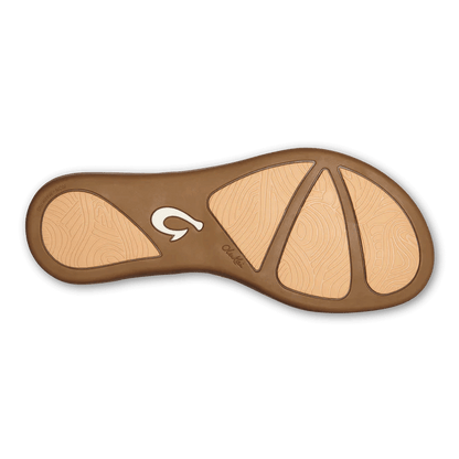 OLUKAI WOMEN'S HONU SANDAL - BRIGHT WHITE/GOLDEN SAND SOLE