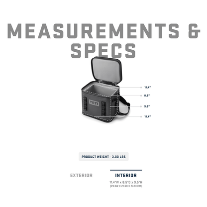HOPPER FLIP 12 - Charcoal, Interior Measurements and Specs