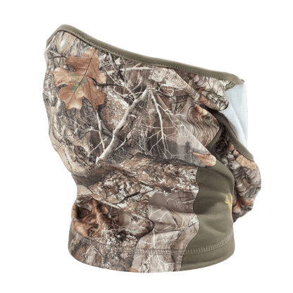 HOT SHOT REVERSIBLE FLC FACEMASK MENS GROUSE CAMO HALF VIEW