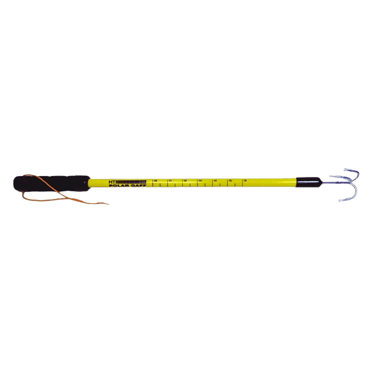 HT POLAR GAFF W/RULER TREBLE HOOK - 24IN - YELLOW