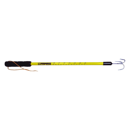 HT POLAR GAFF W/RULER TREBLE HOOK - 24IN - YELLOW