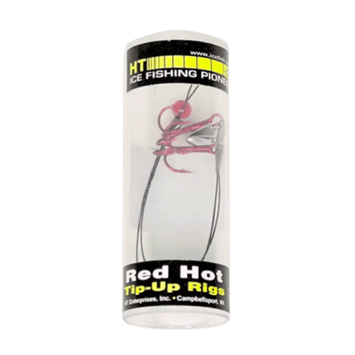 HT RED HOT TIP-UP RIGS BLOOD RED HOOK SIZE 2