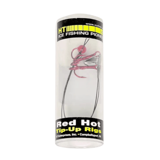HT RED HOT TIP-UP RIGS BLOOD RED HOOK SIZE 2