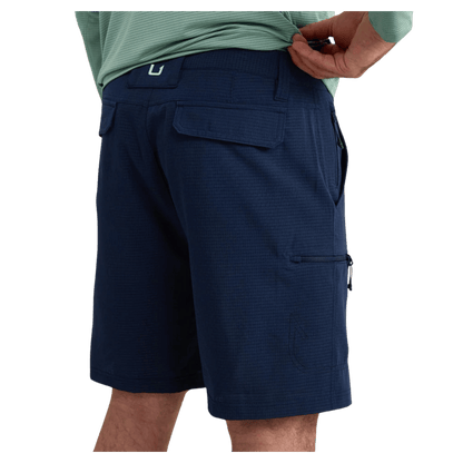 HUK MEN'S A1A SHORT 8.5" SHORTS - NAVAL ACADEMY - BACK VIEW