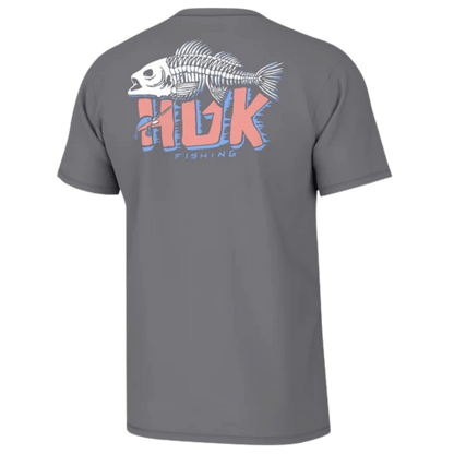 HUK MEN'S BASS BONES TEE - NIGHT OWL - BACK VIEW