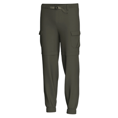 HUK MEN'S CREEKBED CONVERTIBLE PANTS - MOSS - FRONT VIEW