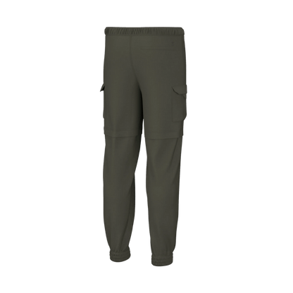 HUK MEN'S CREEKBED CONVERTIBLE PANTS - MOSS - BACK VIEW