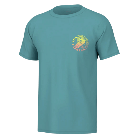HUK MEN'S ELECTRIC BASS TEE - MARINE BLUE - FRONT VIEW