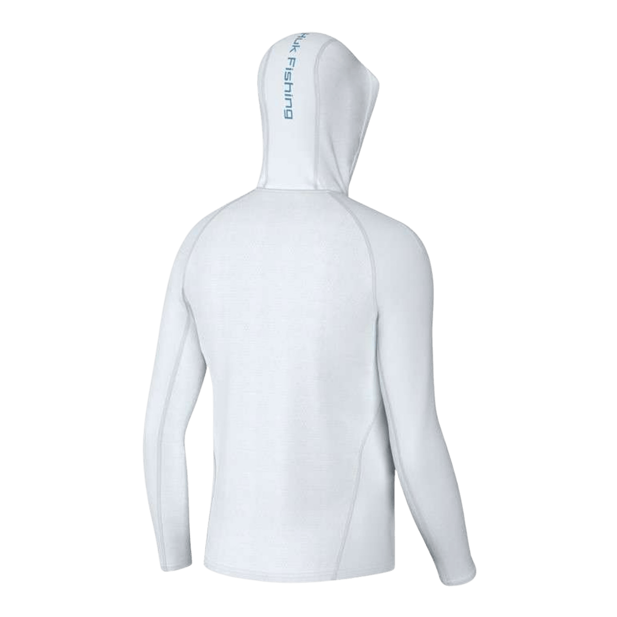 HUKS MEN'S ICON PERFORMANCE LONG-SLEEVE HOODIE - WHITE - BACK VIEW