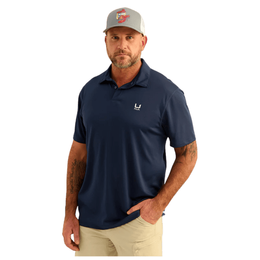 HUK MEN'S ICON PERFORMANCE POLO - NAVAL ACADEMY