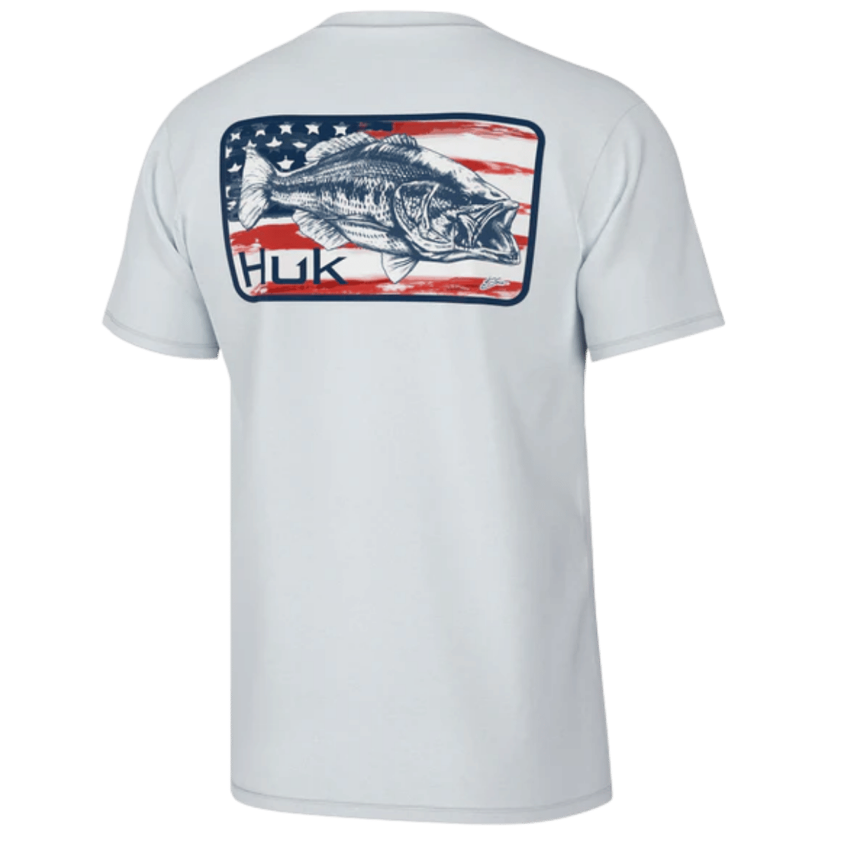 HUK MEN'S KC PAINTED STRIPES TEE - WHITE - BACK VIEW