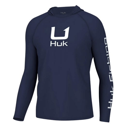 HUK MEN'S ICON PERFORMANCE LONG-SLEEVE HOODIE - NAVAL ACADEMY