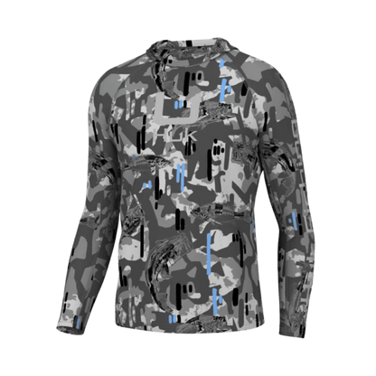 HUK MEN'S KC ICON APEX VERT HOODIE - NIGHT OWL - FRONT VIEW