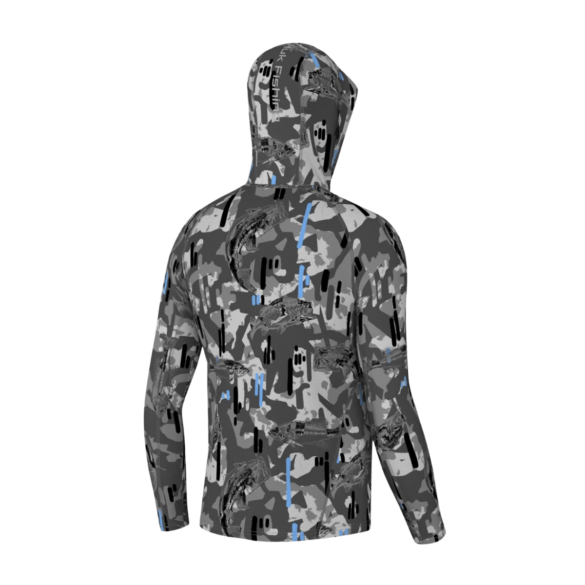 HUK MEN'S KC ICON APEX VERT HOODIE - NIGHT OWL - BACK VIEW