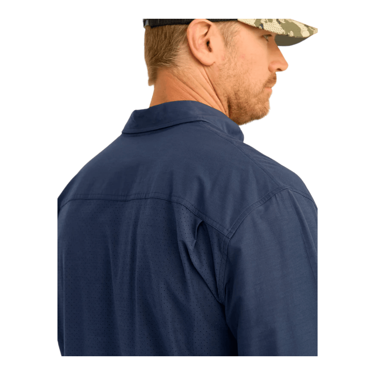 HUK MEN'S NEXT LEVEL LONG-SLEEVE BUTTON-DOWN SHIRT – NAVAL ACADEMY - BACK VIEW