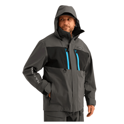 HUK MEN'S PRO SERIES JACKET - VOLCANIC ASH - FRONT VIEW