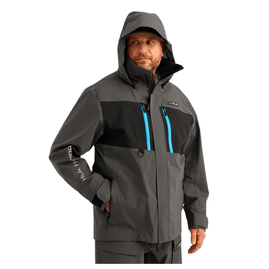 HUK MEN'S PRO SERIES JACKET - VOLCANIC ASH - FRONT VIEW