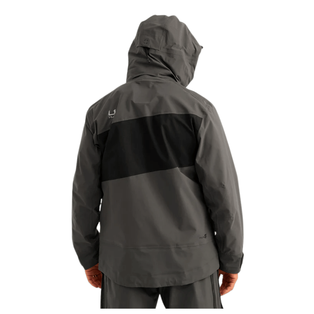 HUK MEN'S PRO SERIES JACKET - VOLCANIC ASH - BACK VIEW