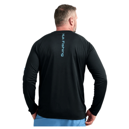 HUK'S PURSUIT PERFORMANCE CREW - BLACK - BACK VIEW
