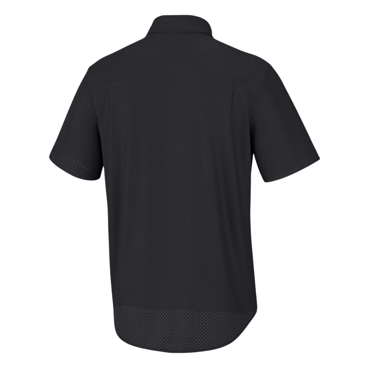 HUK MEN'S TIDE POINT SHORT SLEEVE BUTTON-DOWN - BLACK - BACK VIEW