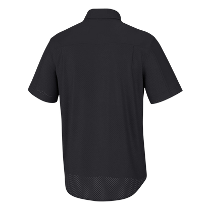 HUK MEN'S TIDE POINT SHORT SLEEVE BUTTON-DOWN - BLACK - BACK VIEW