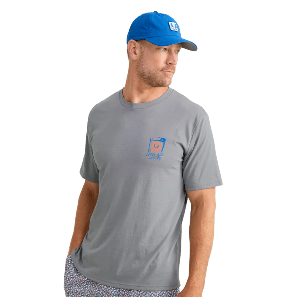 HUK MEN'S WANDO TEE - NIGHT OWL - FRONT VIEW