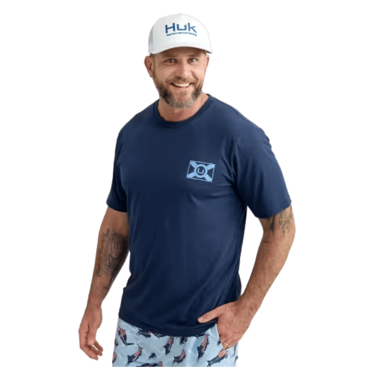 HUK MEN'S WANDO TEE - NAVAL ACADEMY - FRONT VIEW