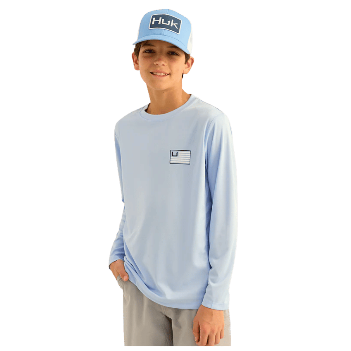 HUK KIDS BARS PURSUIT PERFORMANCE CREW - WINDSURFER - FRONT VIEW