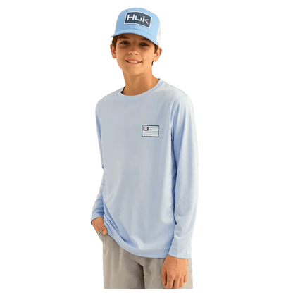 HUK KIDS BARS PURSUIT PERFORMANCE CREW - WINDSURFER - FRONT VIEW