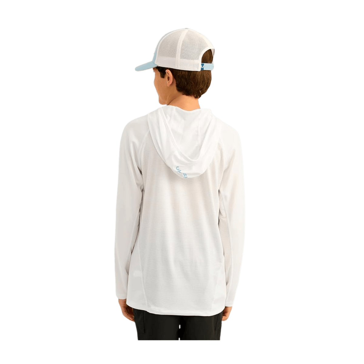 HUK KID'S ICON HOODIE - WHITE - BACK VIEW