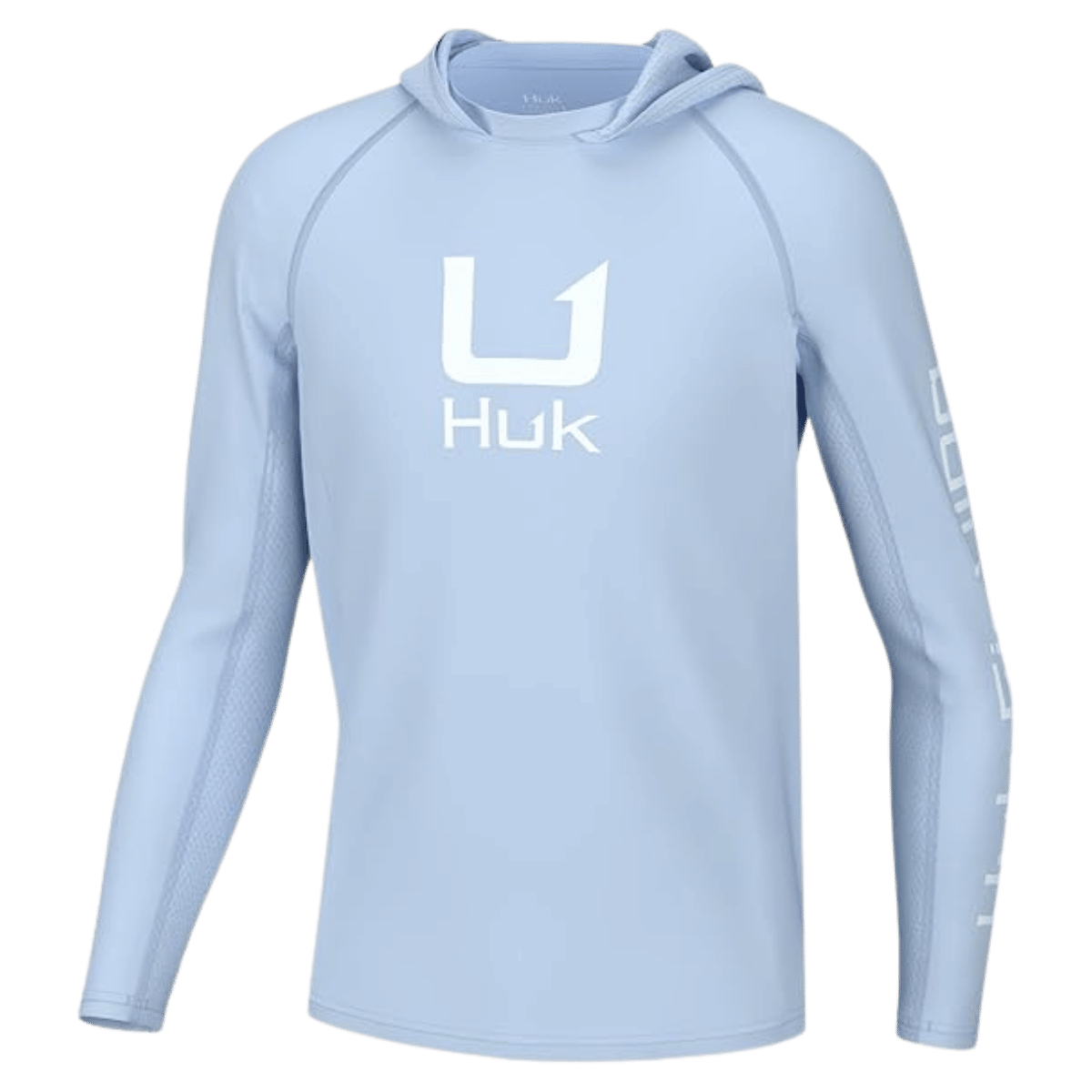 HUK KIDS' ICON PERFORMANCE HOODIE - ICE WATER - FRONT VIEW