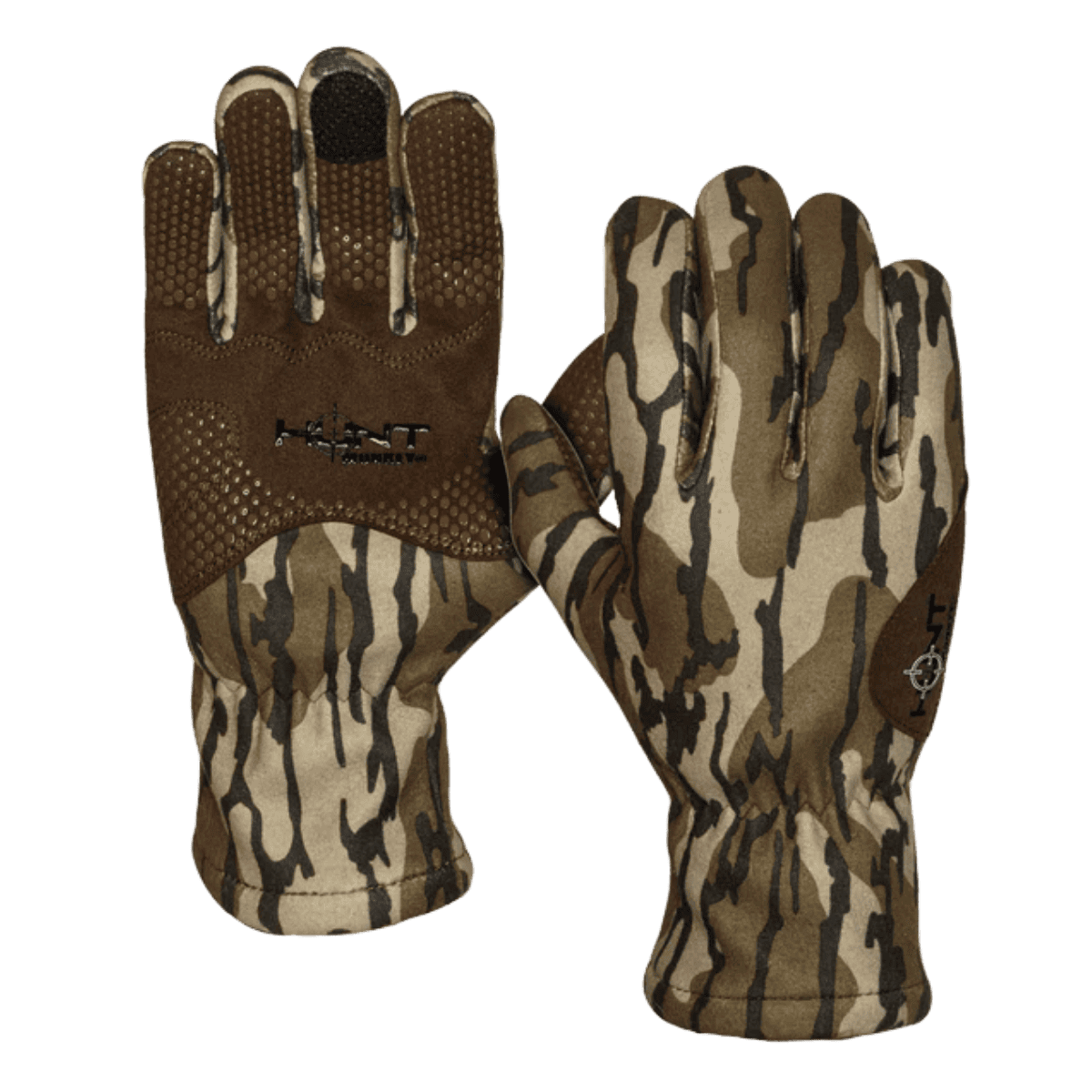 HUNT MONKEY TASK HUNT FLEECE GLOVES - BOTTOMLAND - FRONT & BACK VIEW