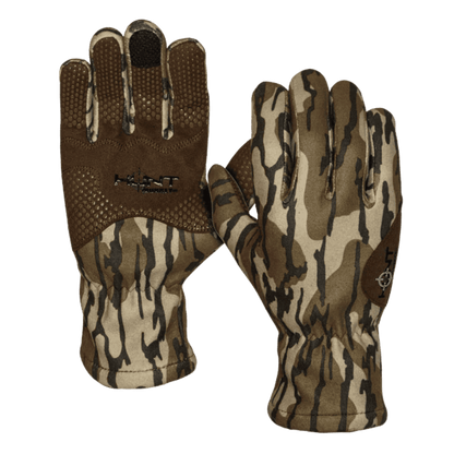 HUNT MONKEY TASK HUNT FLEECE GLOVES - BOTTOMLAND - FRONT & BACK VIEW