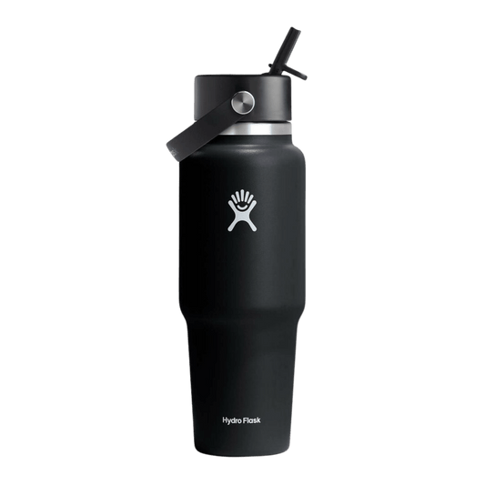 HYDRO FLASK WIDE MOUTH FLEX STRAW TRAVEL BOTTLE 32 OZ -BLACK