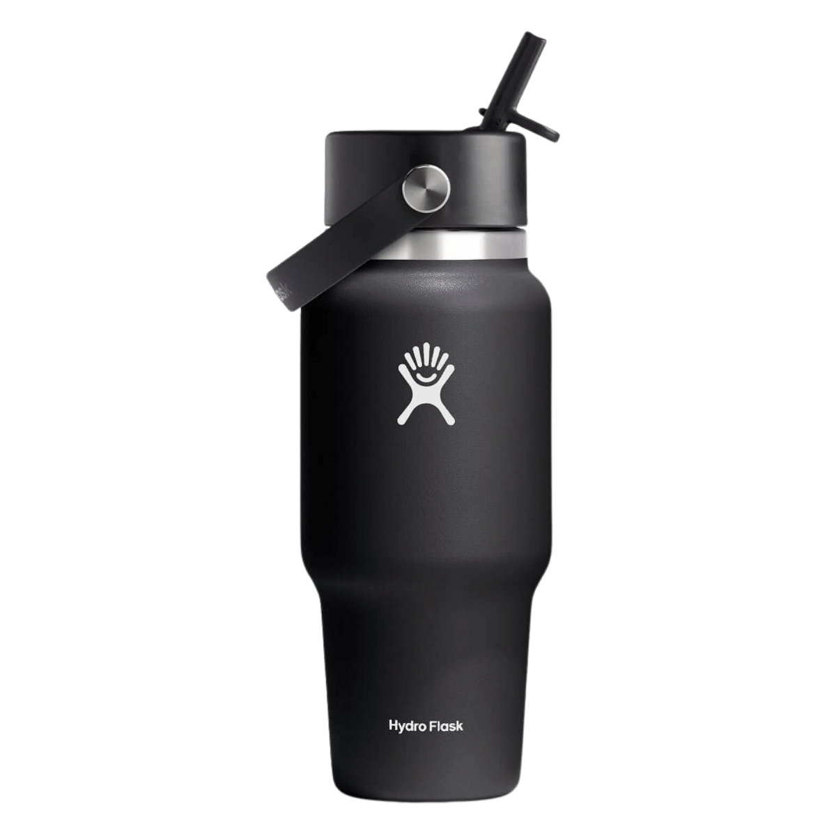 HYDRO FLASK WIDE FLEX STRAW TRAVEL BOTTLE 24 OZ BLACK
