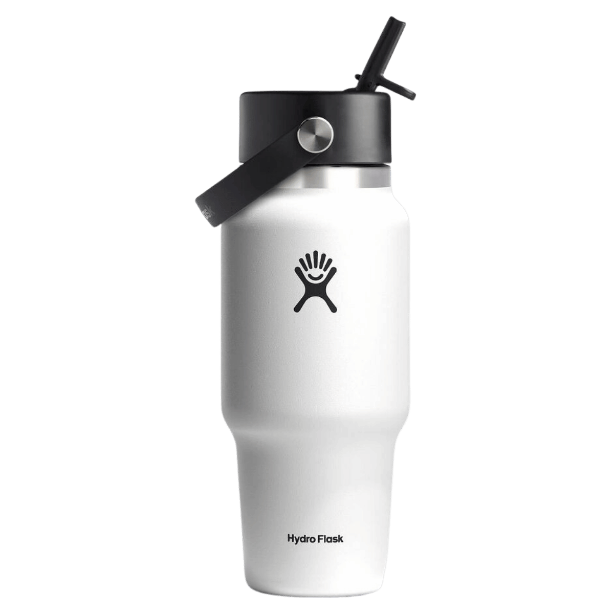 HYDRO FLASK WIDE FLEX STRAW TRAVEL BOTTLE 24 OZ WHITE