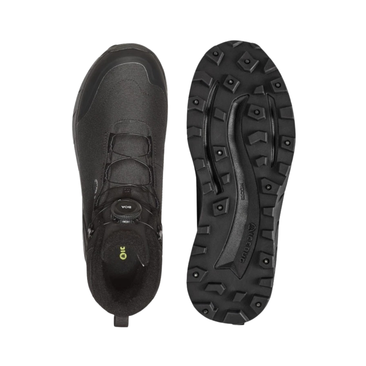 ICEBUG INSOLES ALNE BUGRIP WP WALKING BOOTS TOP AND BOTTOM VIEW