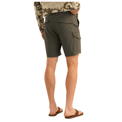 HUK MEN'S 9-INCH ICON SHORT - VOLCANIC ASH - BACK VIEW