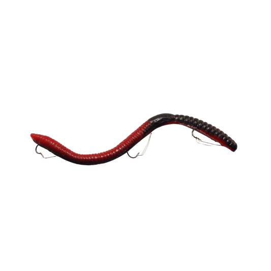 IKE-CON REGULAR WORM 6 1/4 INCH RED SHAD