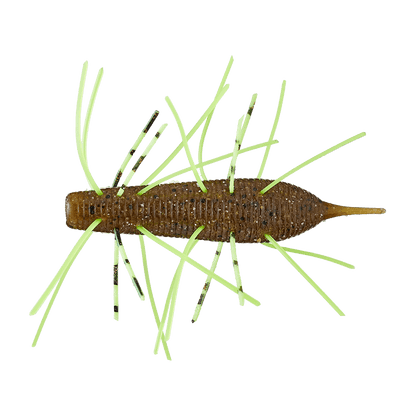 IMO KEMUSHI STICK WORM 95 -  4PK - 3.8 IN green pumpkin bite chartreuse 