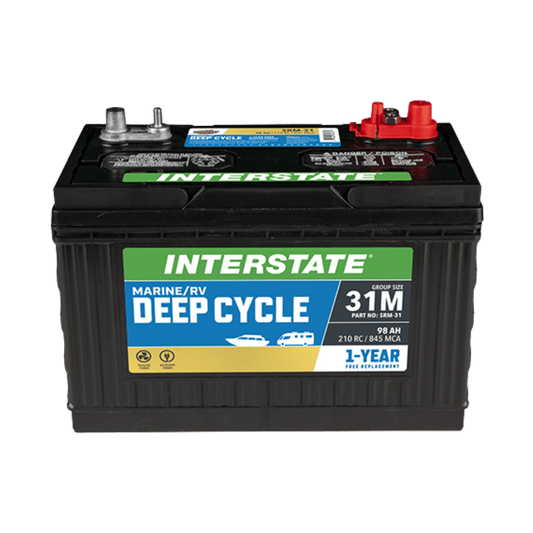 INTERSTATE MARINE/RV 12V BATTERY -  FRONT

