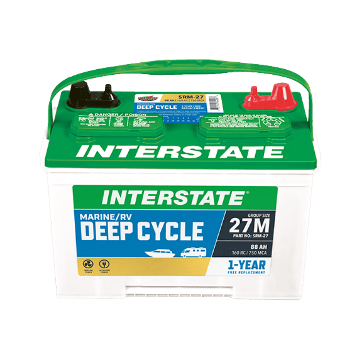 INTERSTATE BATTERY MARINE/RV 12V BATTERY - FRONT