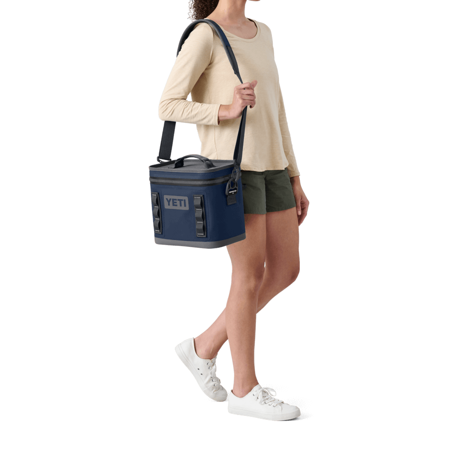 HOPPER FLIP 8 - Navy Blue with person using it.