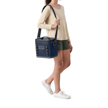 HOPPER FLIP 8 - Navy Blue with person using it.