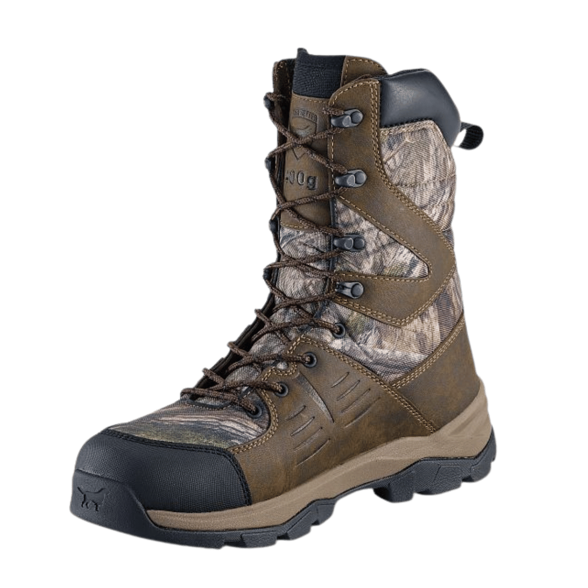 IRISH SETTER TERRAIN 10" 400GR WIDE WATERPROOF CAMO HUNTING BOOT - RIGHT SIDE ANGLE