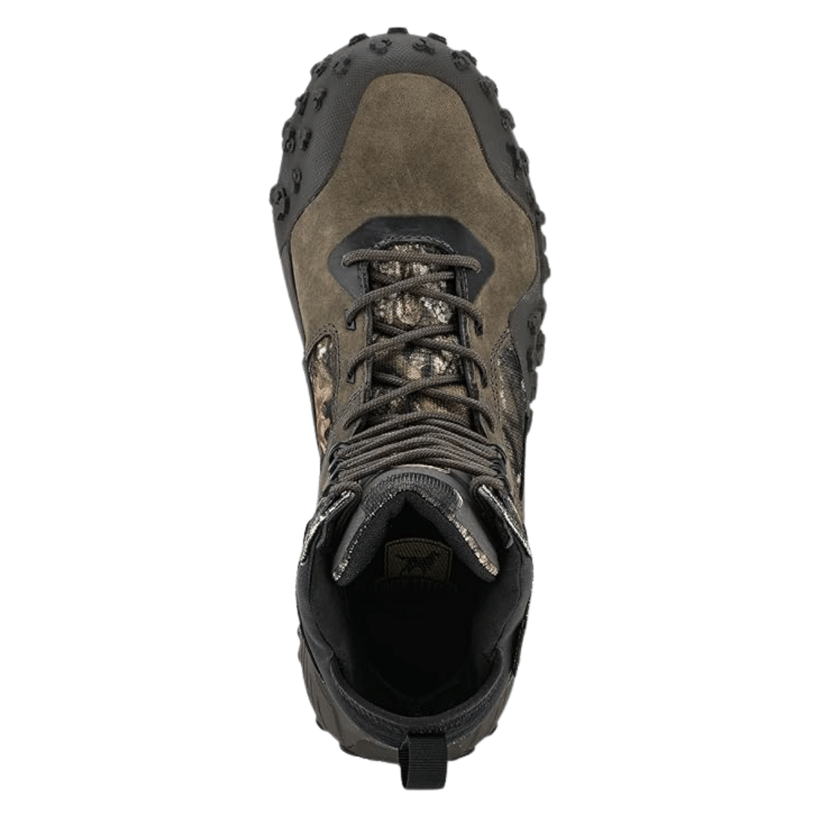 IRISH SETTER VAPRTREK MEN’S 8" WATERPROOF HUNTING BOOT – REALTREE APX CAMO - TOP VIEW