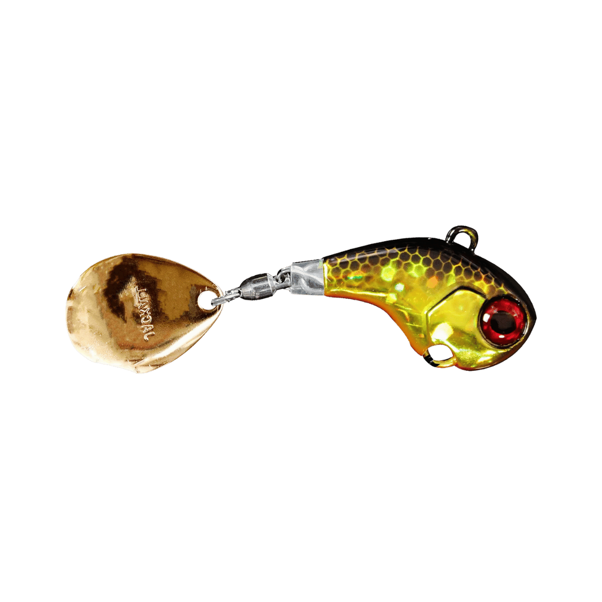 JACKALL DERACOUP TAIL SPIN JIG HL BLACK AND GOLD