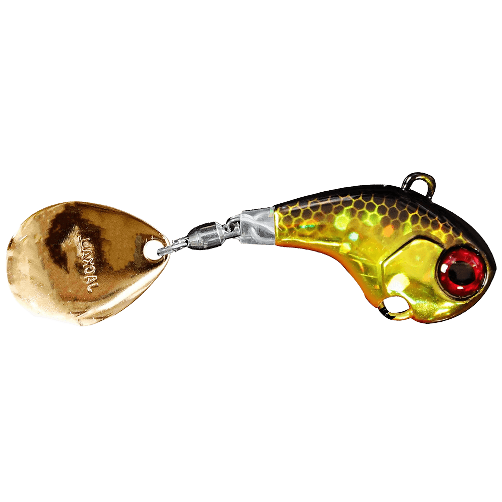 JACKALL DERACOUP TAIL SPIN JIG black gold hologram