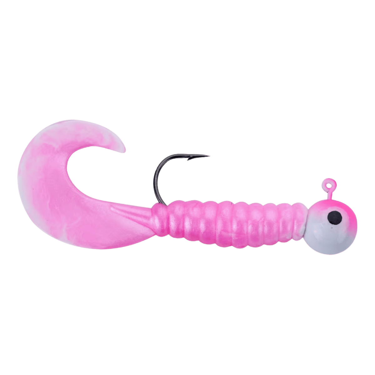 JOHNSON SWIMMING GRUBS FISHING LURE 1/4 OZ PINK WHITE